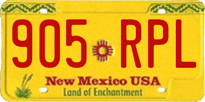 NM license plate 905RPL