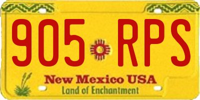 NM license plate 905RPS