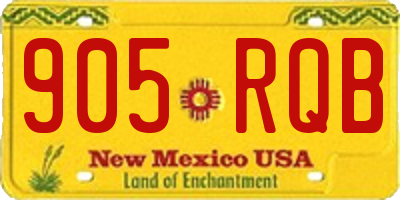 NM license plate 905RQB