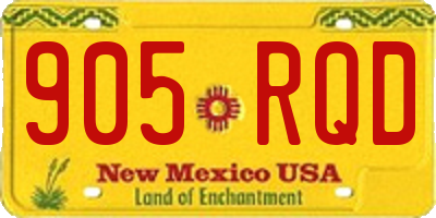 NM license plate 905RQD
