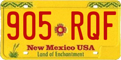 NM license plate 905RQF
