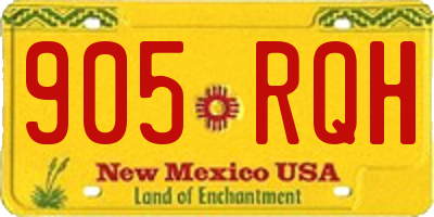 NM license plate 905RQH