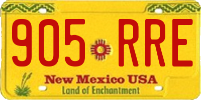NM license plate 905RRE