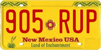 NM license plate 905RUP