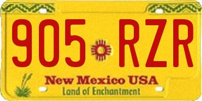 NM license plate 905RZR