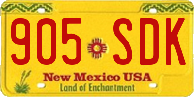 NM license plate 905SDK