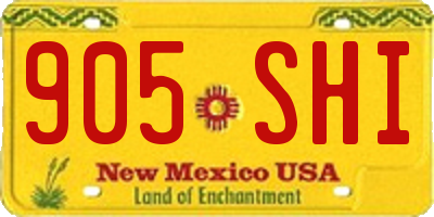 NM license plate 905SHI