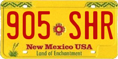 NM license plate 905SHR