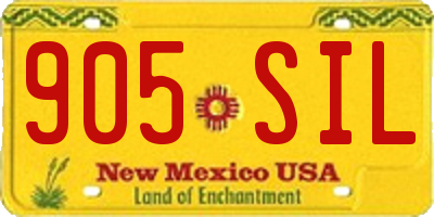 NM license plate 905SIL