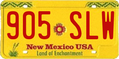 NM license plate 905SLW