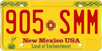NM license plate 905SMM