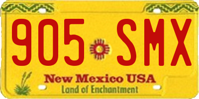 NM license plate 905SMX
