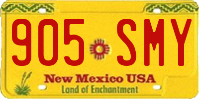NM license plate 905SMY