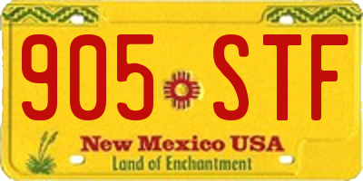 NM license plate 905STF