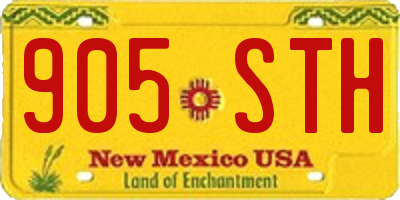 NM license plate 905STH