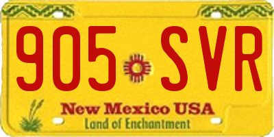 NM license plate 905SVR