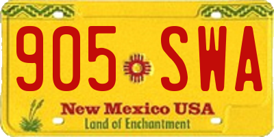 NM license plate 905SWA