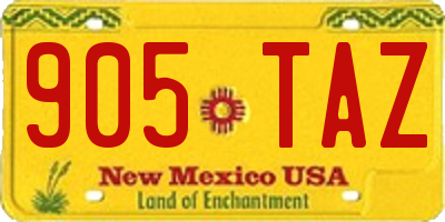 NM license plate 905TAZ