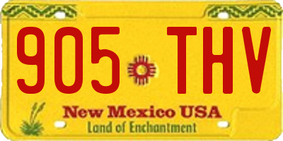 NM license plate 905THV