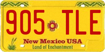 NM license plate 905TLE