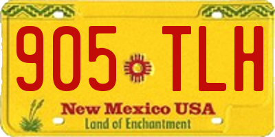 NM license plate 905TLH