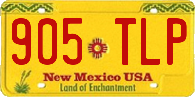 NM license plate 905TLP