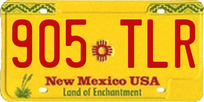 NM license plate 905TLR