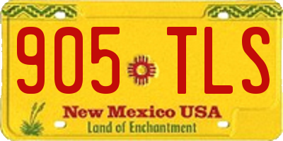 NM license plate 905TLS