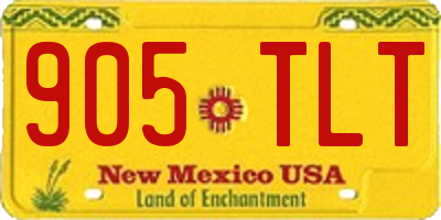 NM license plate 905TLT