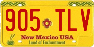 NM license plate 905TLV