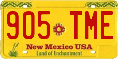 NM license plate 905TME