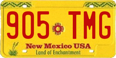 NM license plate 905TMG