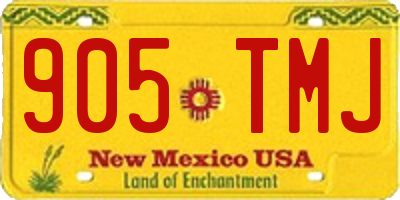 NM license plate 905TMJ