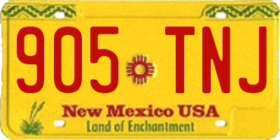 NM license plate 905TNJ