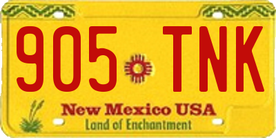 NM license plate 905TNK
