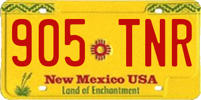 NM license plate 905TNR