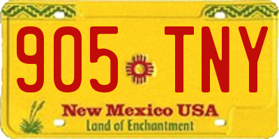 NM license plate 905TNY