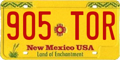 NM license plate 905TOR