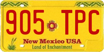 NM license plate 905TPC