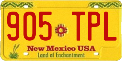 NM license plate 905TPL