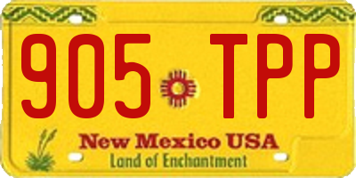 NM license plate 905TPP
