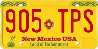 NM license plate 905TPS