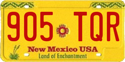 NM license plate 905TQR