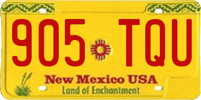 NM license plate 905TQU