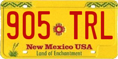 NM license plate 905TRL