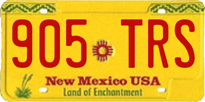 NM license plate 905TRS