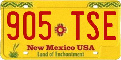 NM license plate 905TSE
