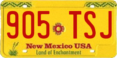 NM license plate 905TSJ