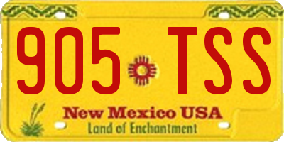 NM license plate 905TSS