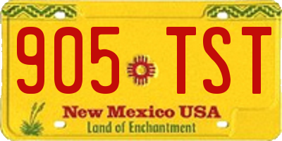 NM license plate 905TST